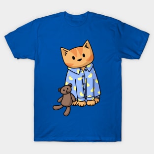 Ginger Cat in Pajamas T-Shirt